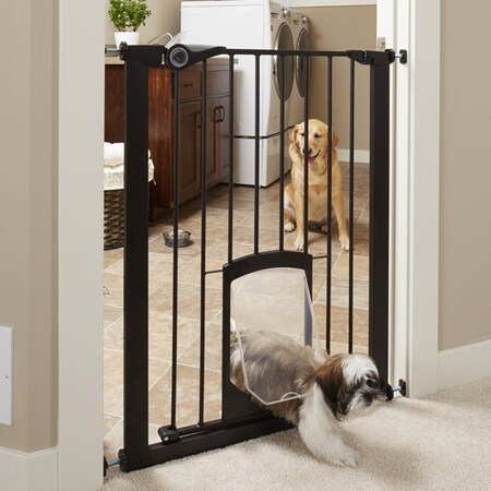 North States Industries Passage Matte Bronze 36 in. H X 38.1 in. W Steel Pet Gate 5274